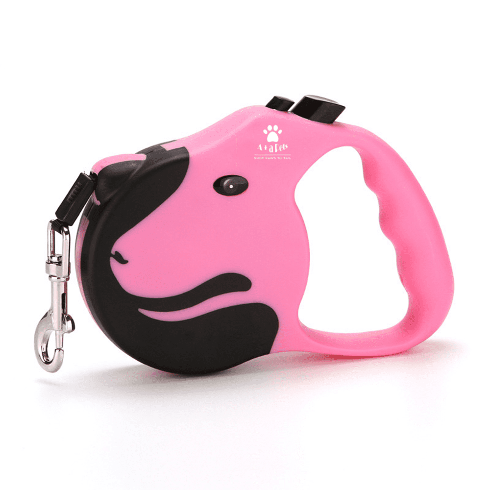 A Plus A Pets Tangle-Free, Anti-Slip Dog Face Retractable Leash for Pets (5m)
