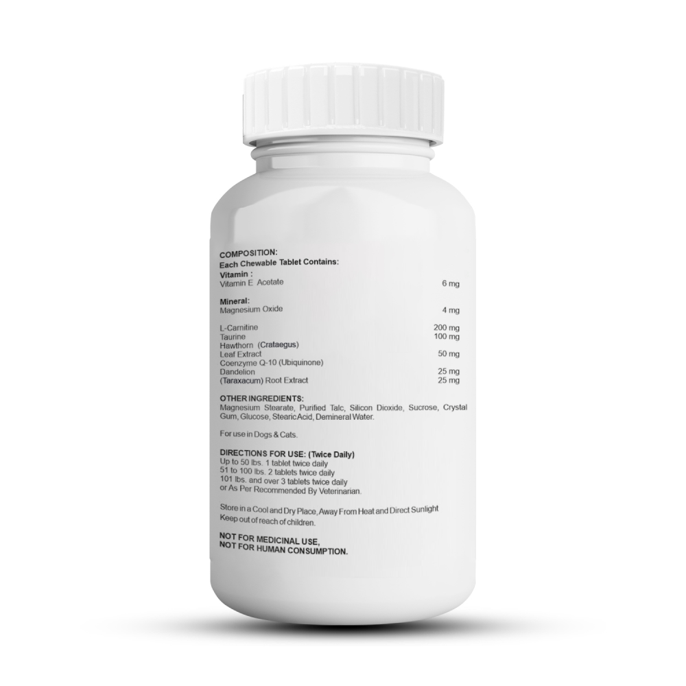 Petvit Cardiovascular Tablets, Coenzyme Q-10 Supplements for Pets