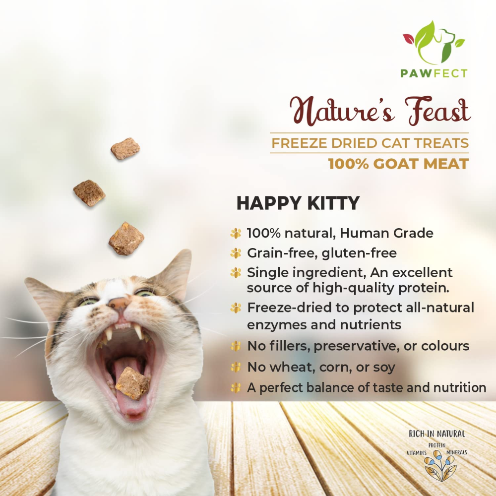 Pawfect Natures Feast Goat Meat Cat Treats