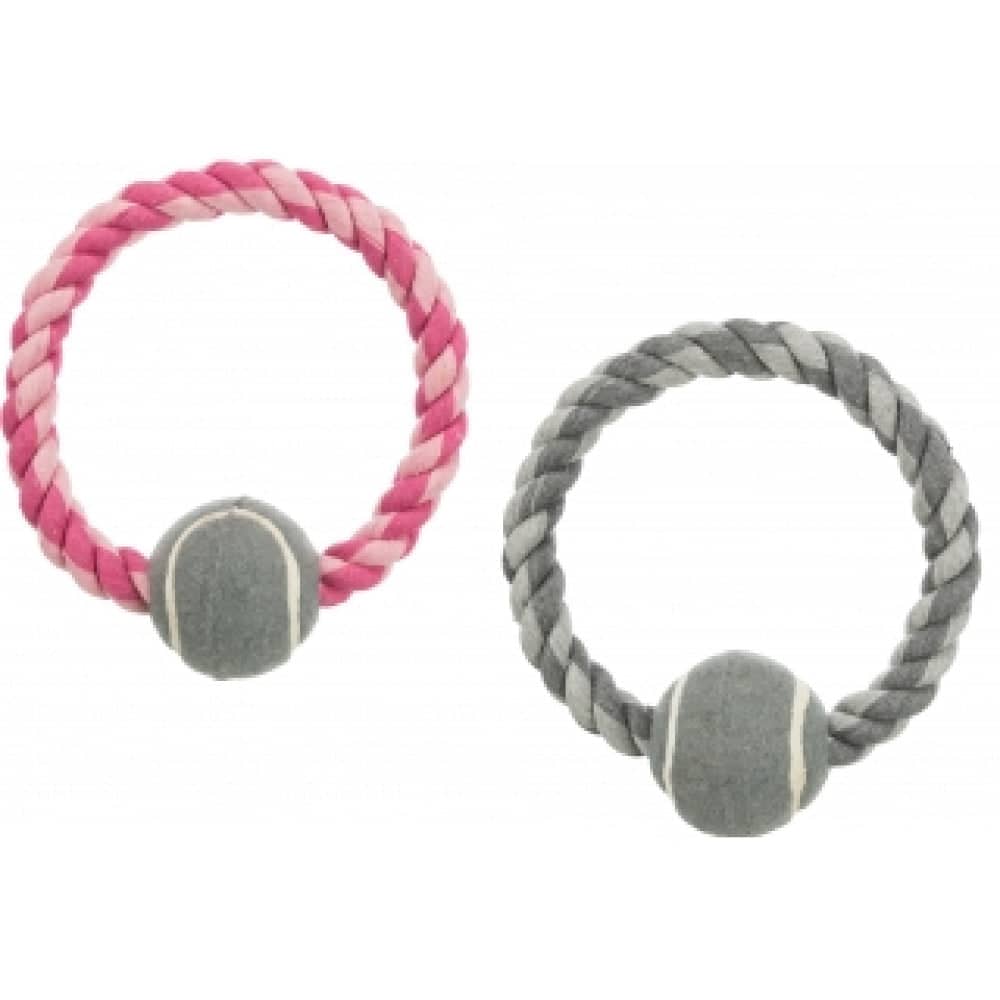 Trixie Rope Ring with Tennis Ball Toy for Dogs (Assorted)