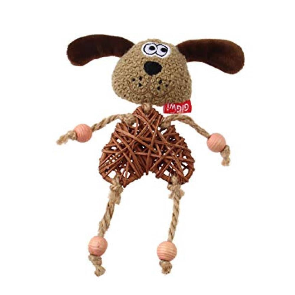 GiGwi Eco Line Catch & Scratch with Catnip Plush Toy for Cats (Rattan/Wood)