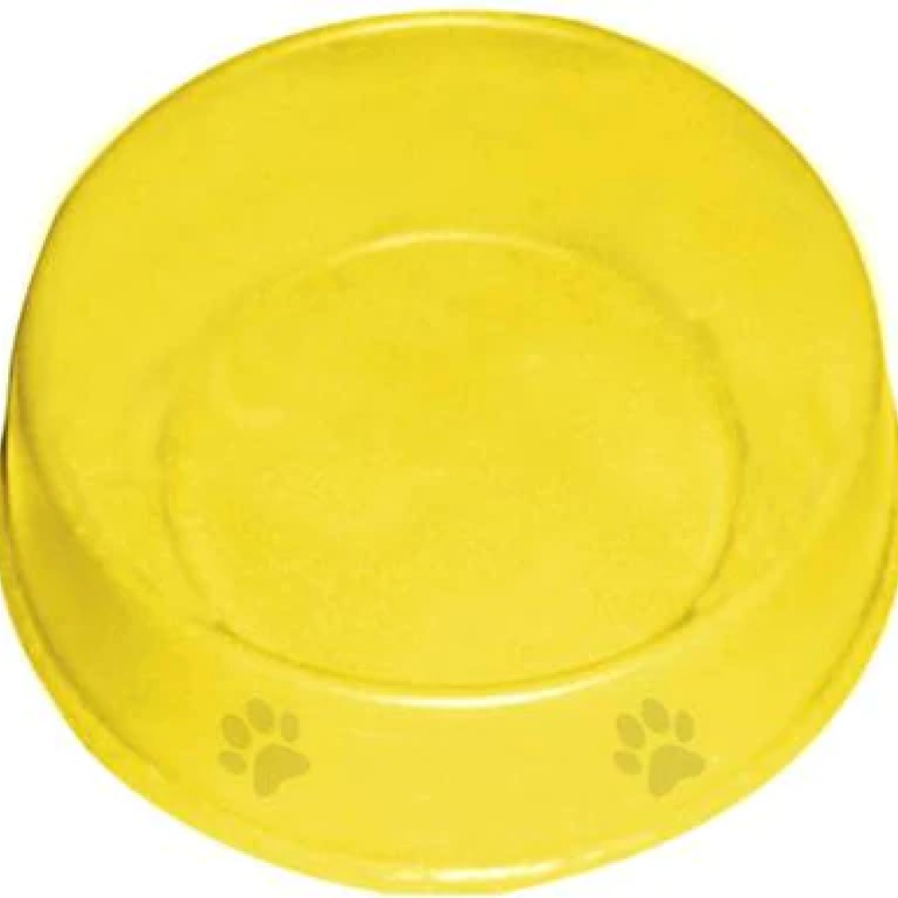 Emily Pets Single Round food bowls for pets (Yellow)