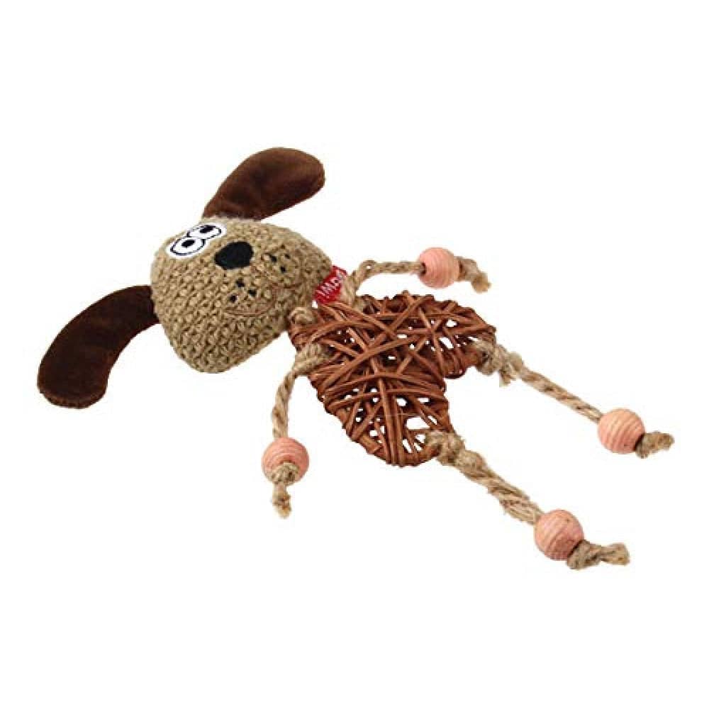 GiGwi Eco Line Catch & Scratch with Catnip Plush Toy for Cats (Rattan/Wood)