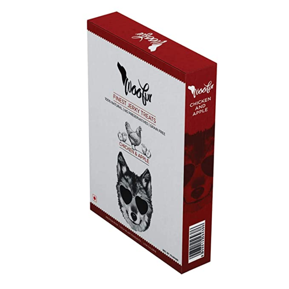 Woofur finest Jerky Chicken & Apple Dog Treats