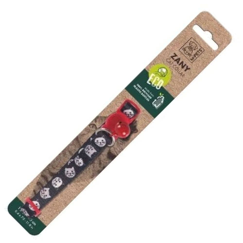 M-Pets Zany Eco Collar for Cats (Red/Black)
