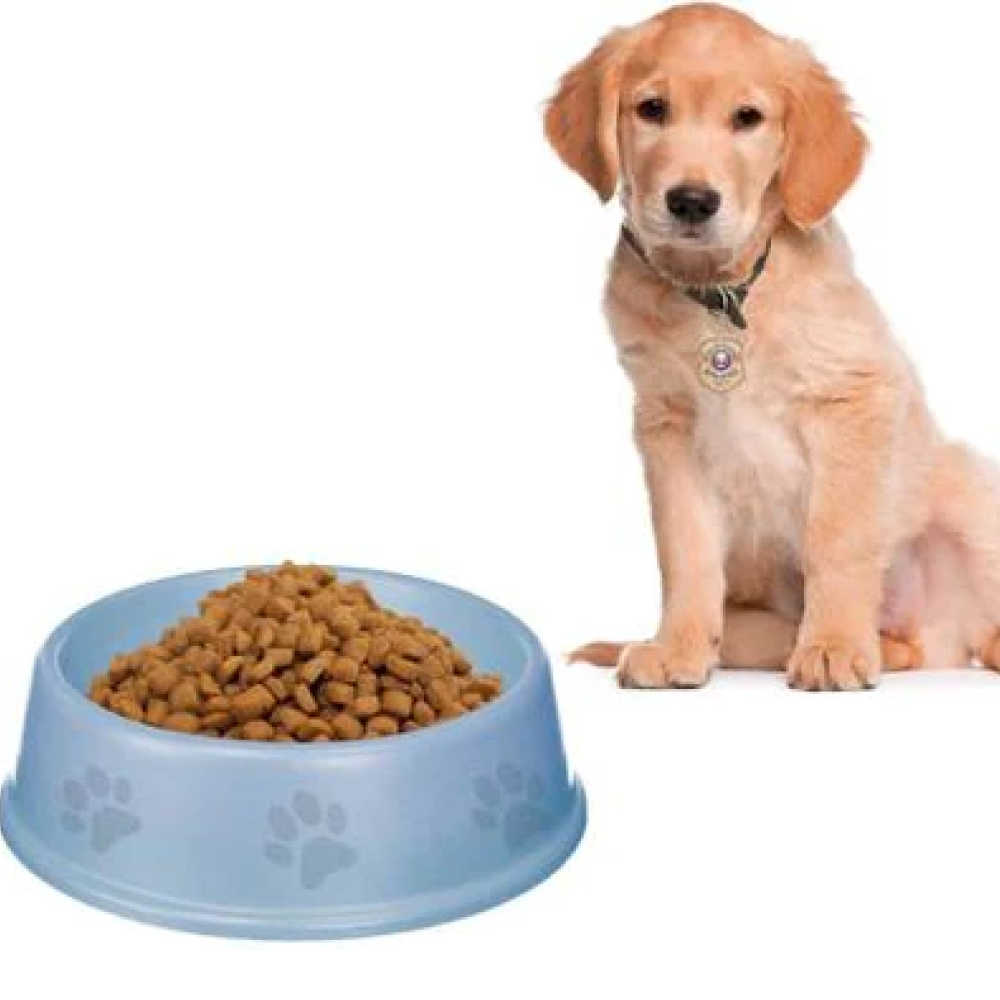 Emily Pets Single Round Bowl dog food bowls for Pets (Blue)