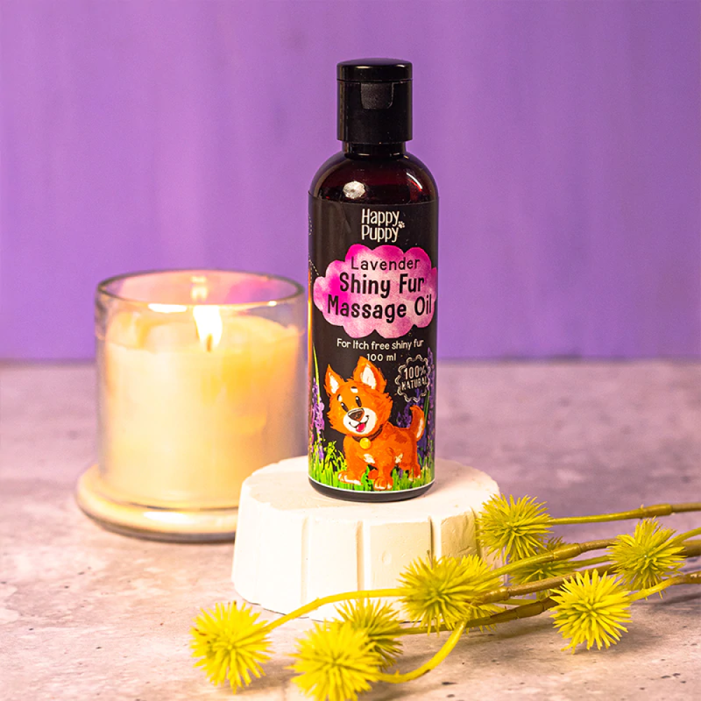 Happy Puppy Organic Shiny Fur Spa Massage Oil - Lavender