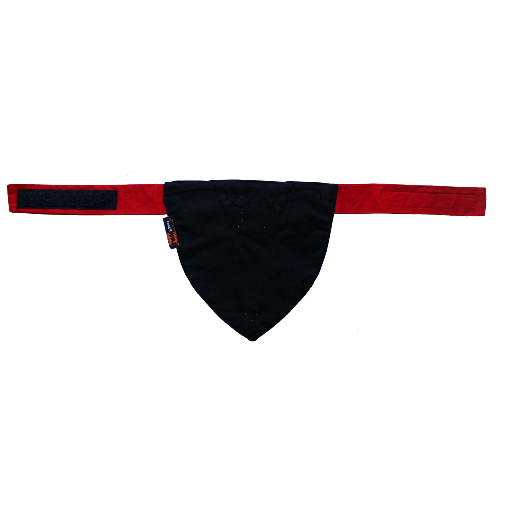 Lana Paws Applique Work Tuxedo Adjustable Dog Bandana (Black)