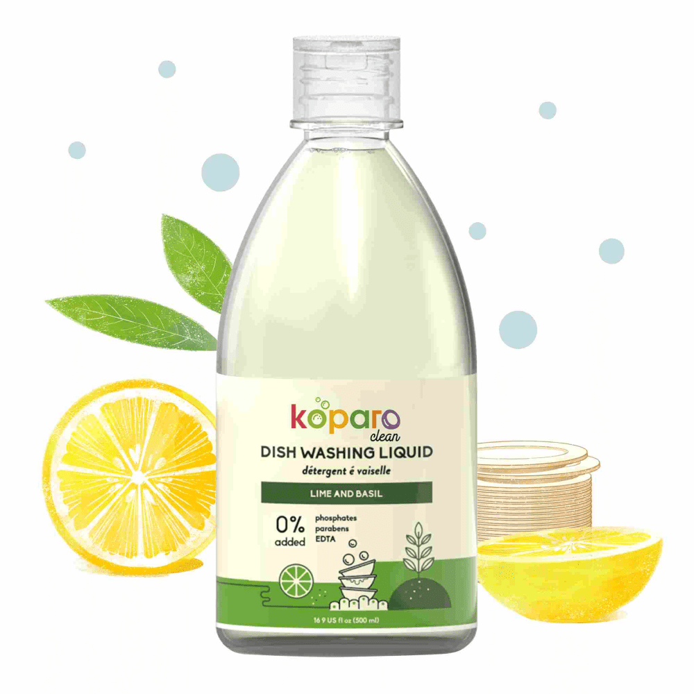 Koparo Dishwashing Liquid With Lime and Basil Fragrance (Pet Safe)