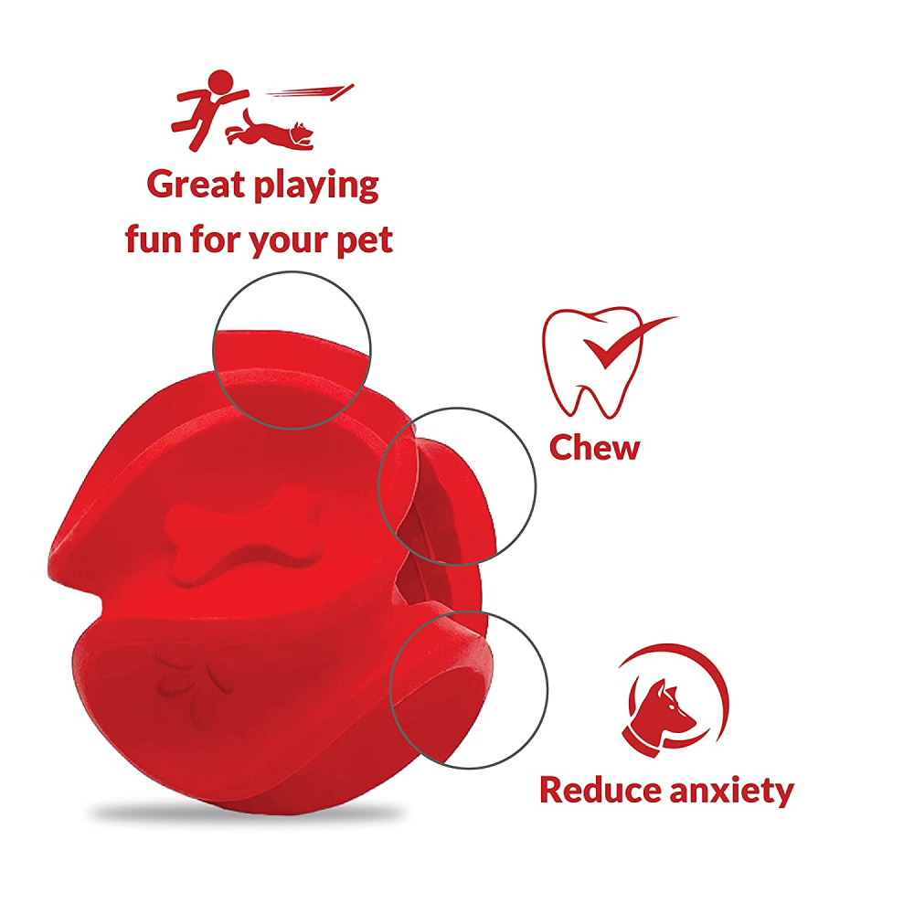 Goofy Tails Wobbly Natural Rubber Ball for Dogs
