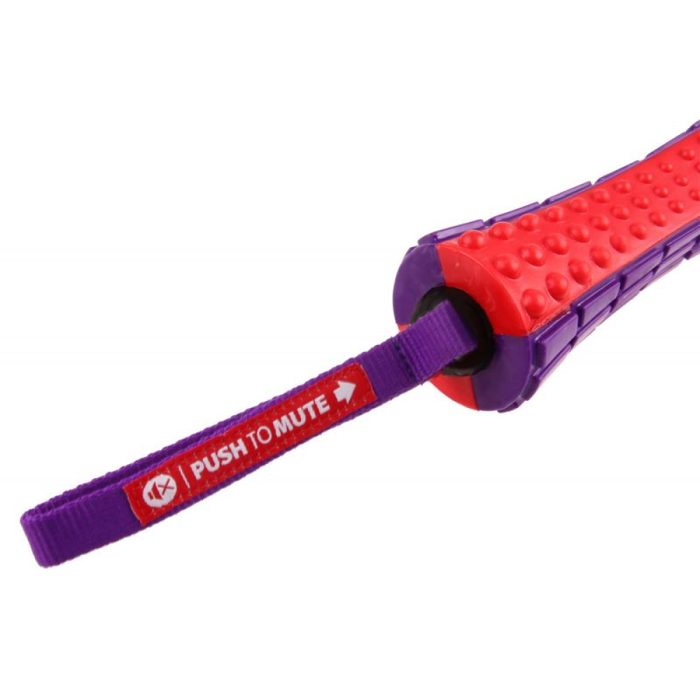 GiGwi Push To Mute Johnny Stick - Red/Purple