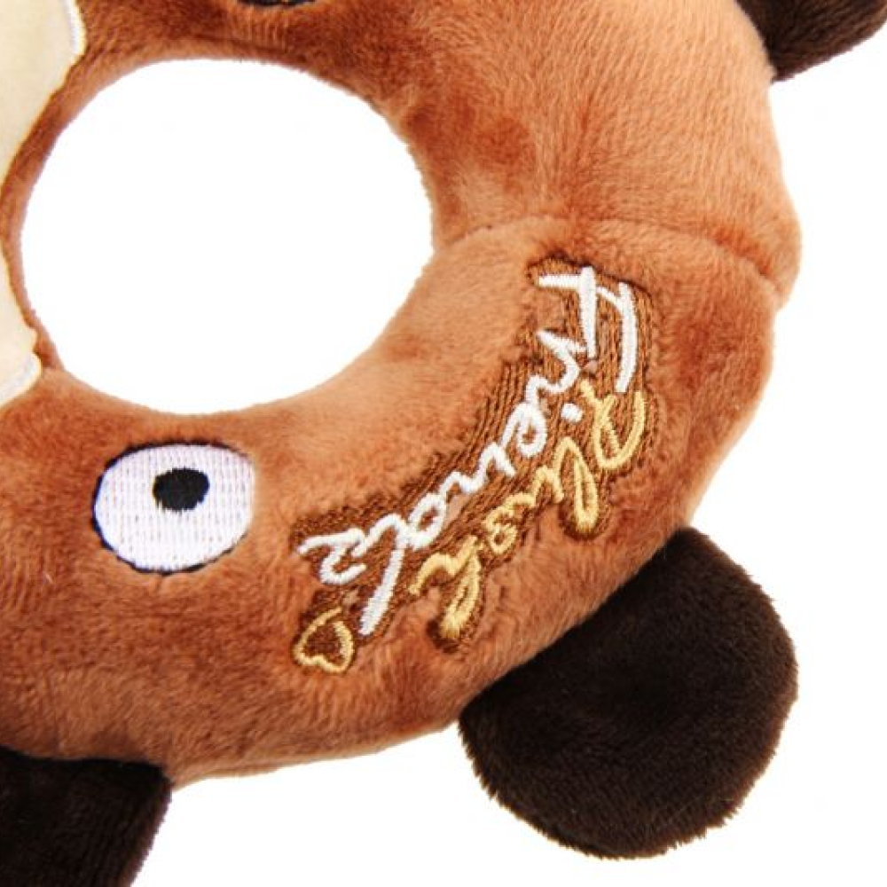 GiGwi Plush Friendz with Foam Rubber Ring & Squeaker - Bear