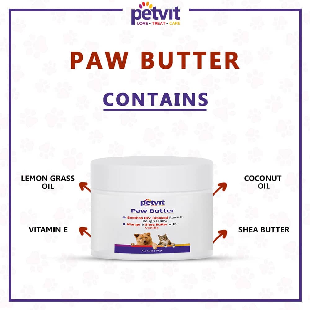 Petvit Mango Shea Butter & Lemon Grass Oil Paw Butter for Pets