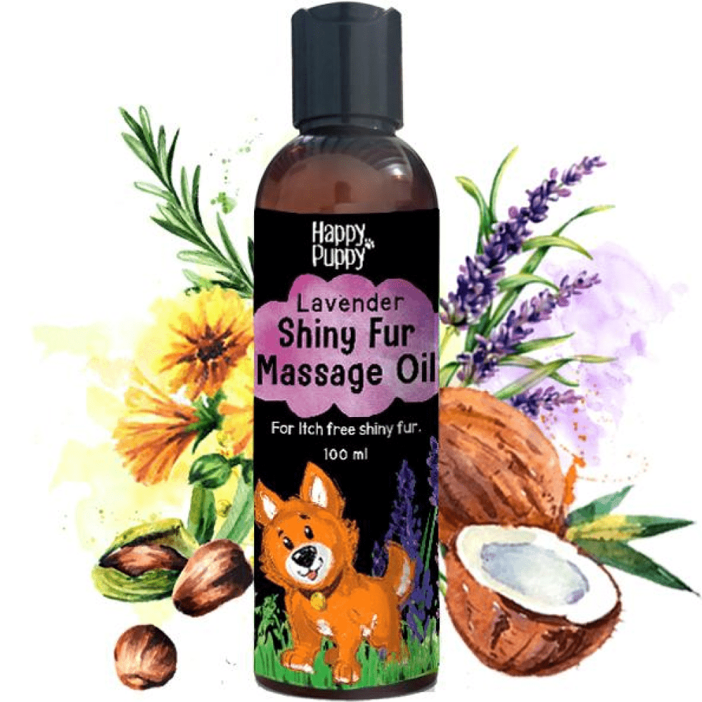 Happy Puppy Organic Shiny Fur Spa Massage Oil - Lavender