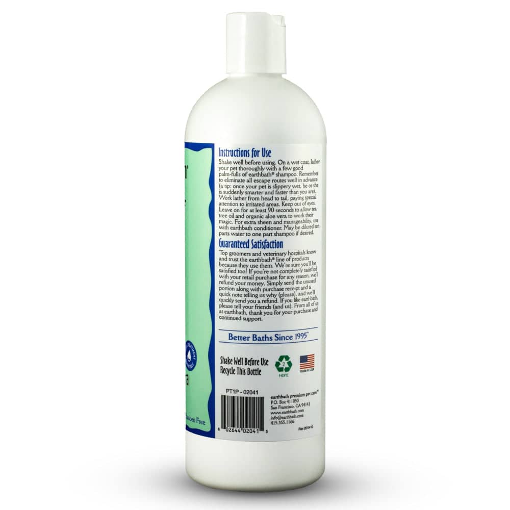 EarthBath Tea Tree & Aloe Vera Hot Spot Relief Shampoo for Pets