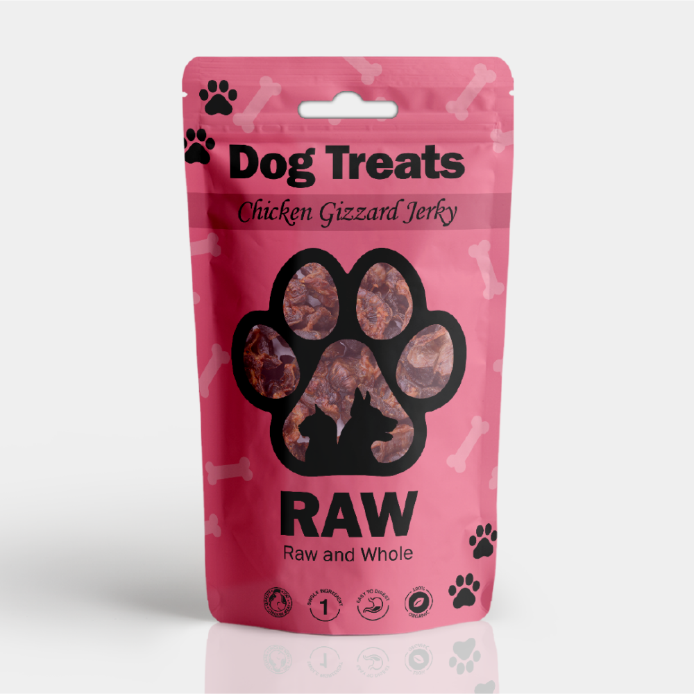 RAW Chicken Gizzard Jerky Dog Treats
