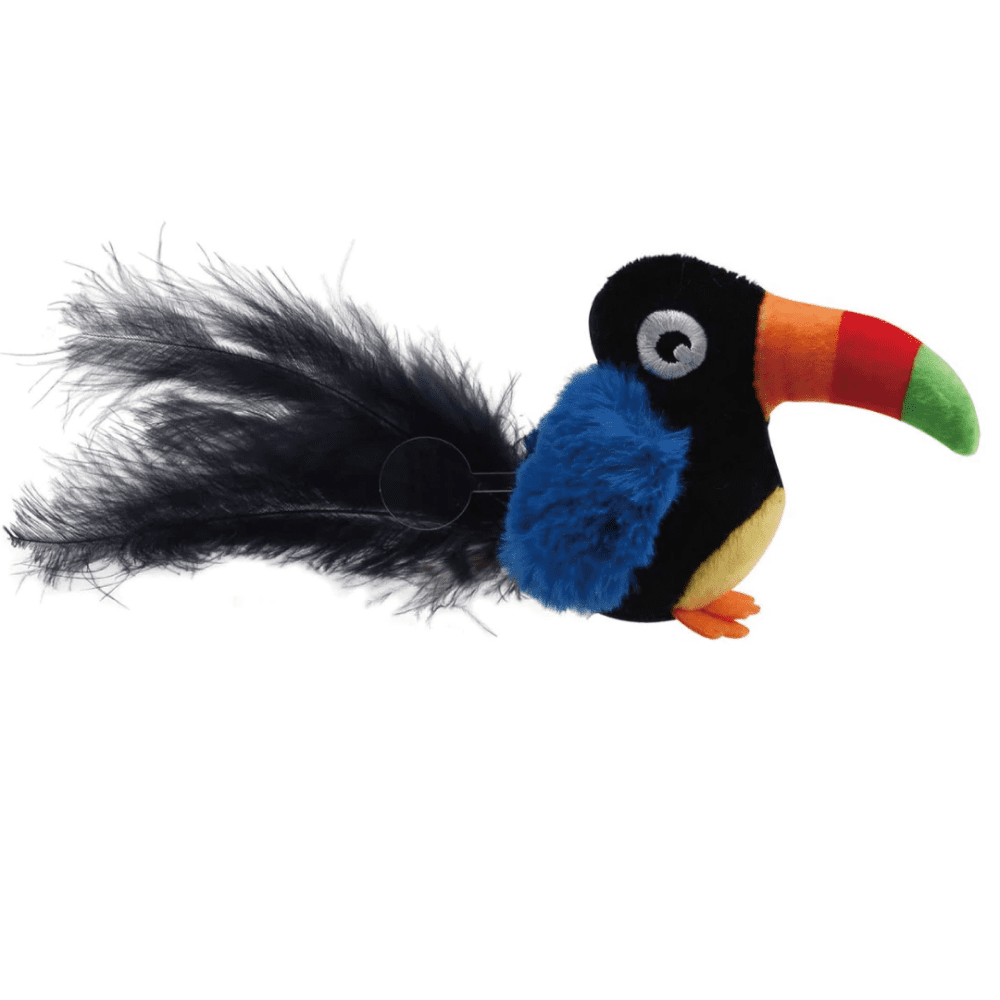 GiGwi Melody Chaser with Motion Activated Sound Chip Toucan Toy for Cats
