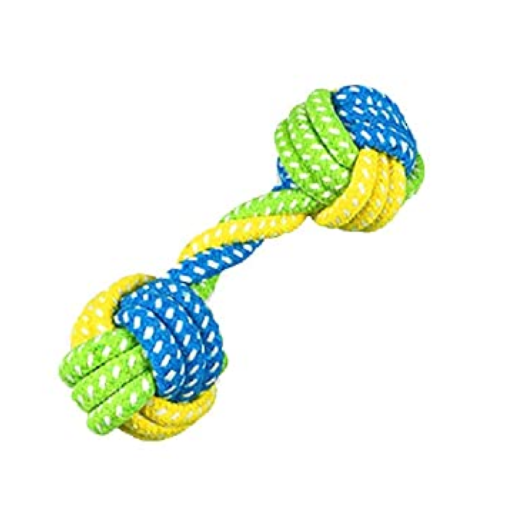 Dogitos Knotted Cotton Dumbbell Rope Toy for Dogs