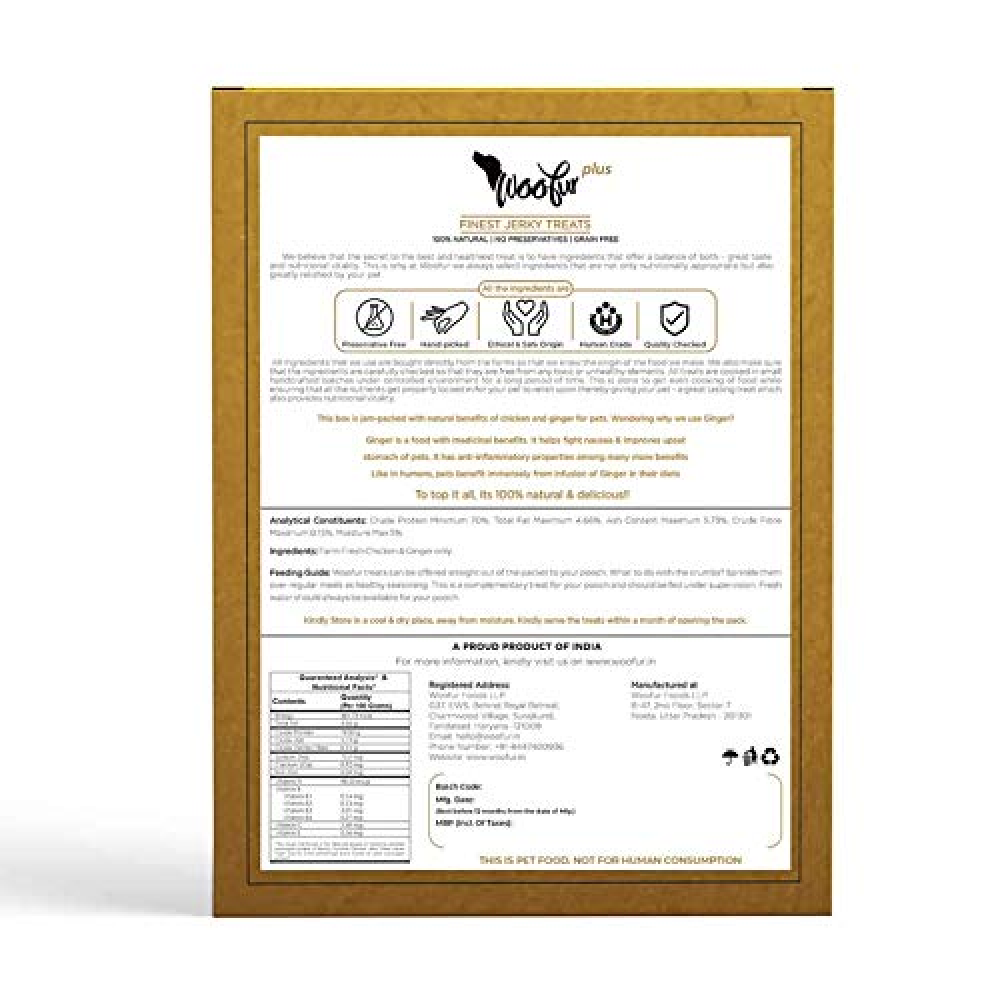Woofur finest Jerky Chicken & Ginger Dog Treats