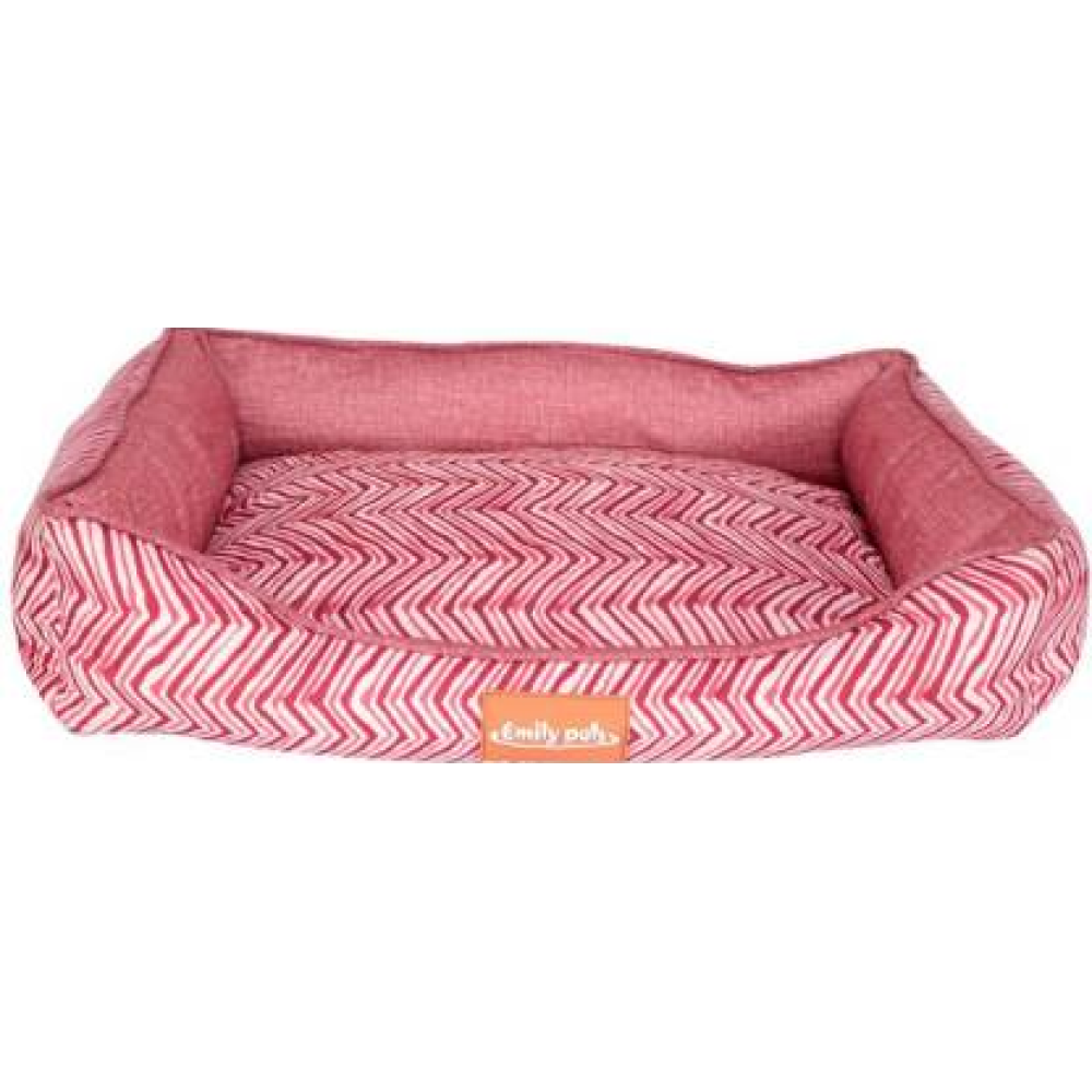 Emily Pets Square Shape Bed for Pets (Red)