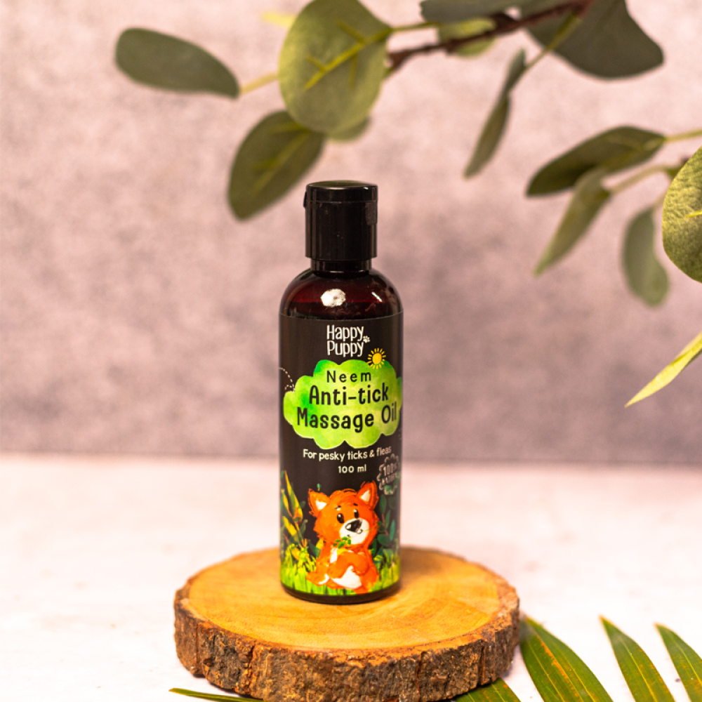 Happy Puppy Organic Anti-Tick Spa Massage Oil - Neem