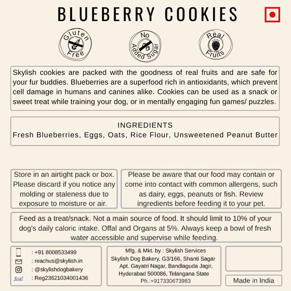 Skylish Blueberry Cookies Dog Treats