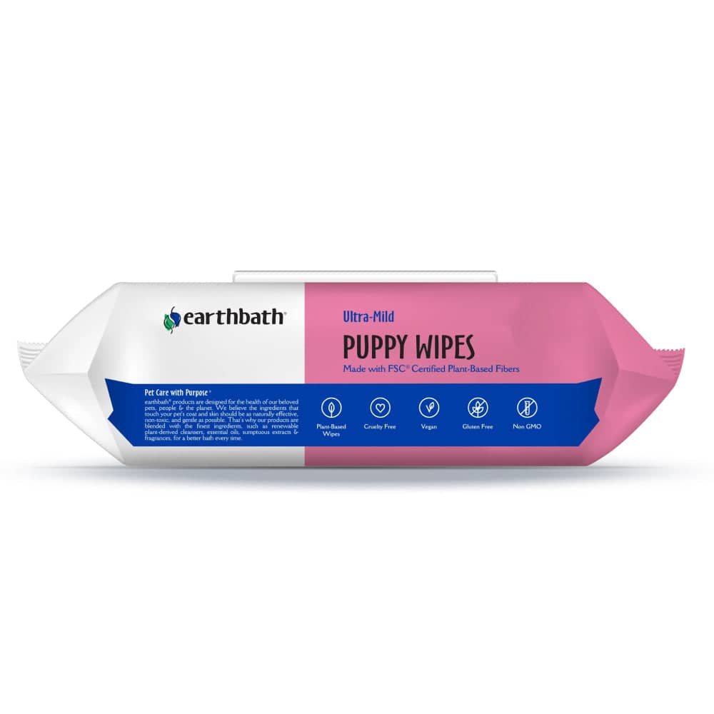 EarthBath Ultra Mild Puppy Grooming Wipes for Pets