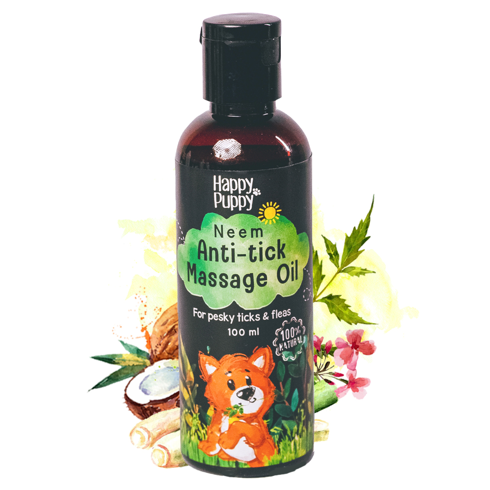 Happy Puppy Organic Anti-Tick Spa Massage Oil - Neem