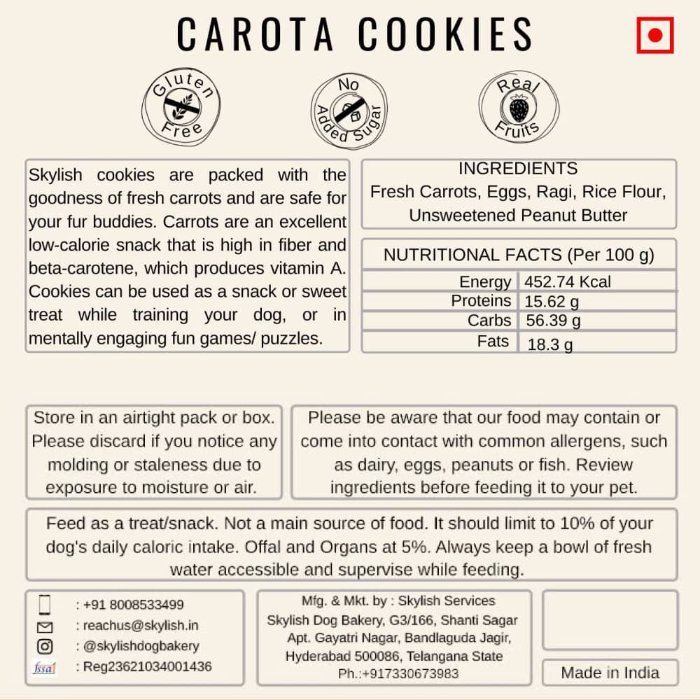 Skylish Carota Cookies Dog Treats