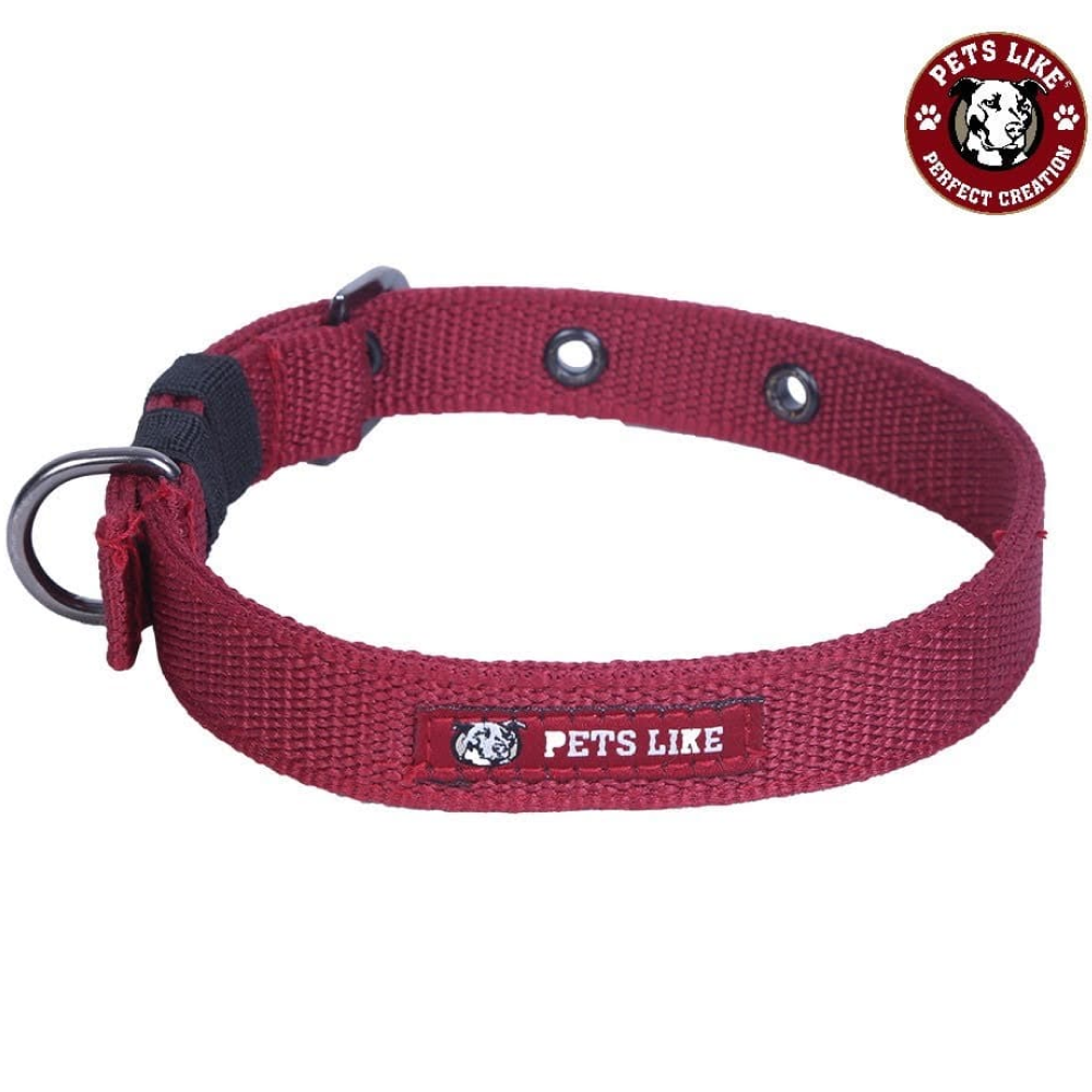 Pets Like Polyester Collar for Dogs (Maroon)