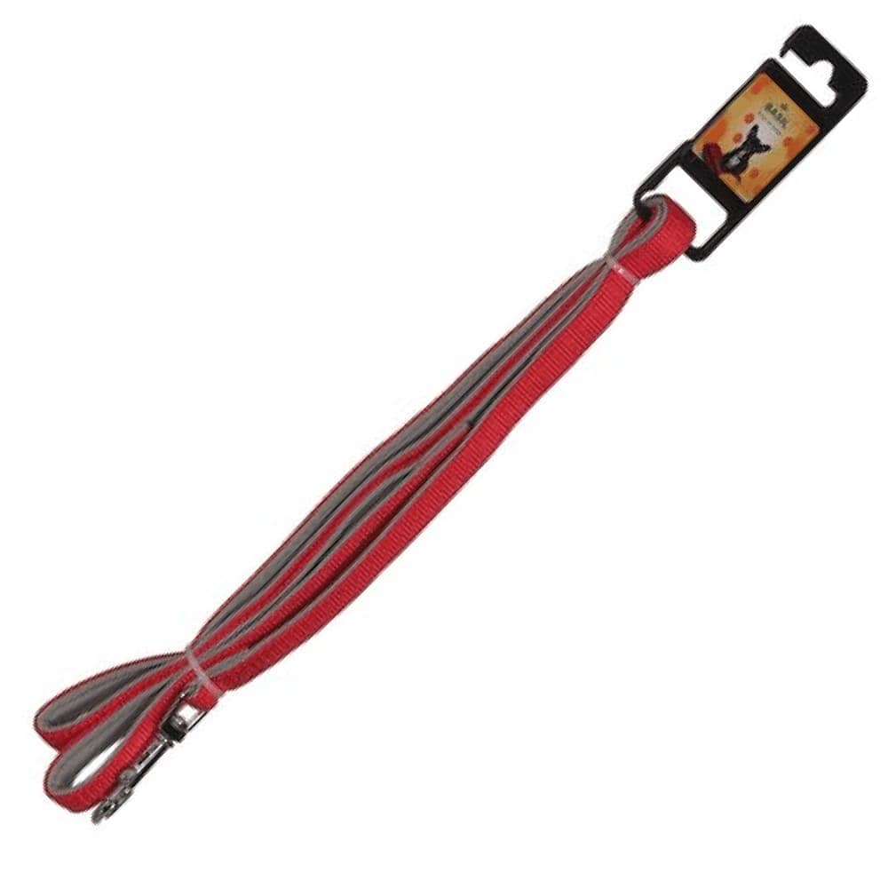 Basil Nylon Padded Leash - Red