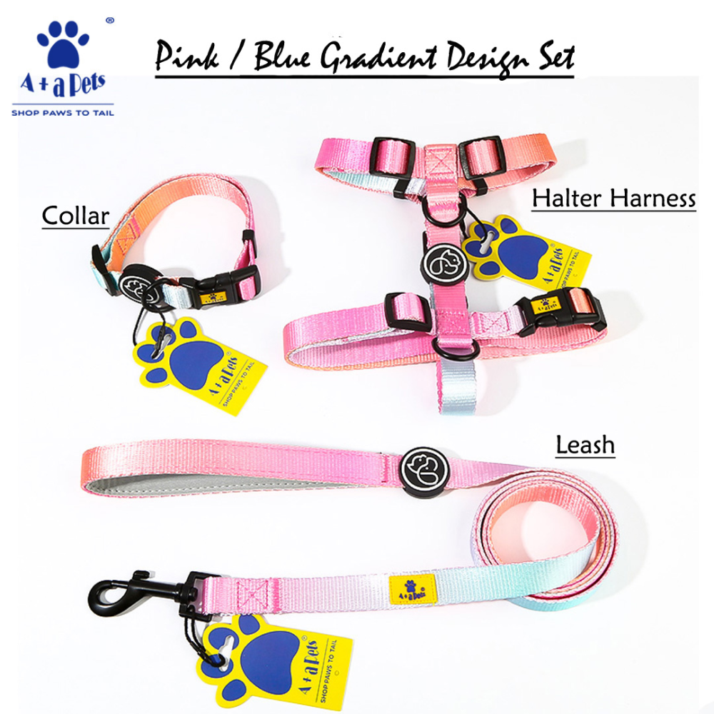 A Plus A Pets Skin Friendly Gradient Design Collar for Pets (Pink)