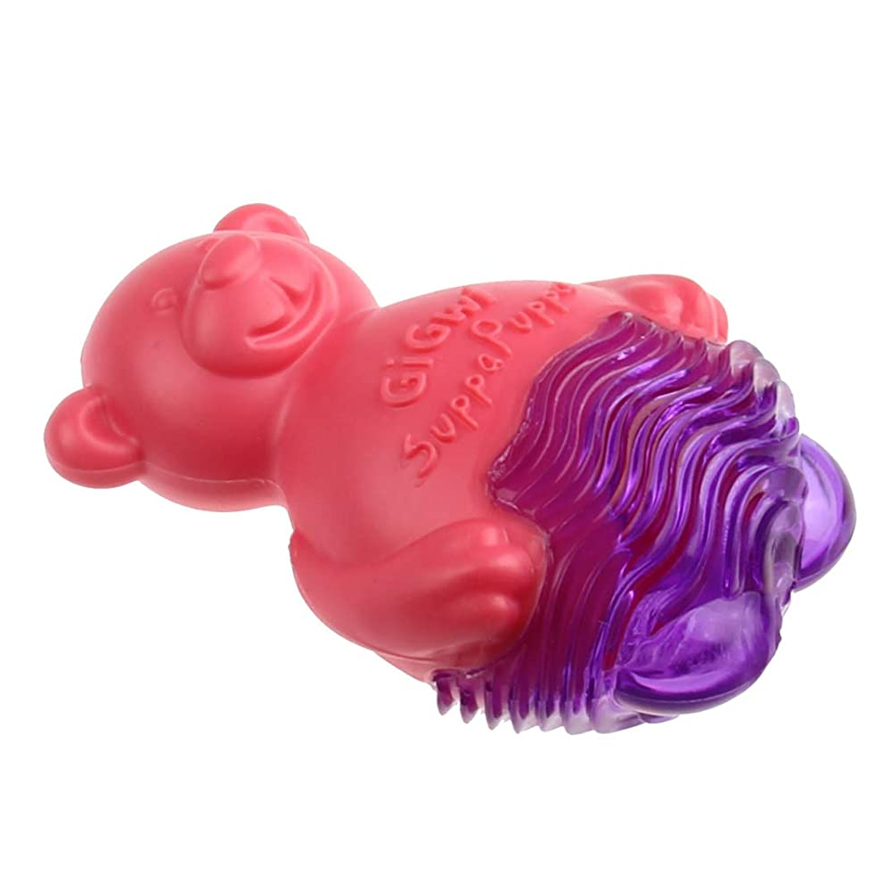 GiGwi Suppa Puppa Bear Toy for Dogs (Pink/Purple)