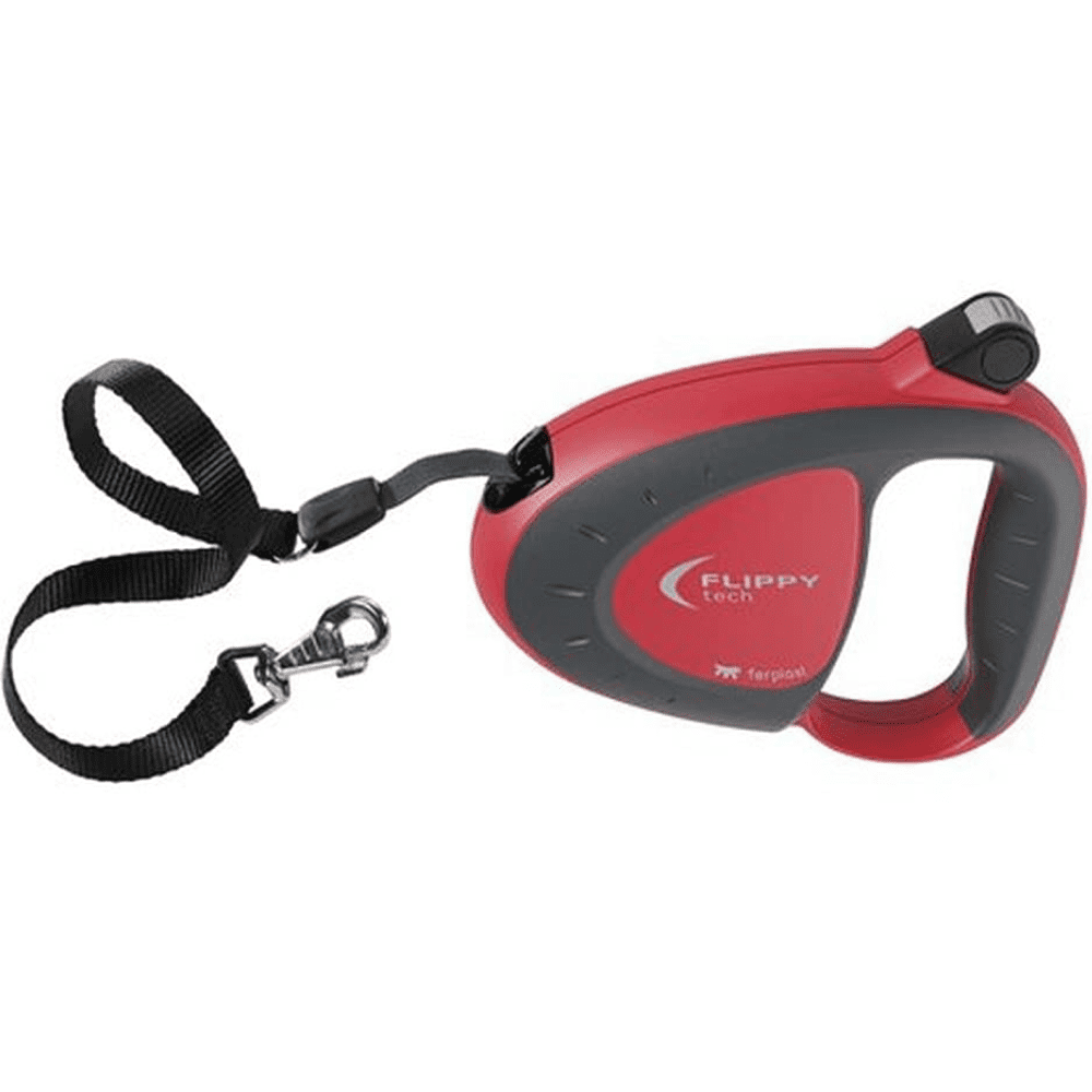 Glenand Flippy Tech Retractable Tape Leash for Pets (Red)