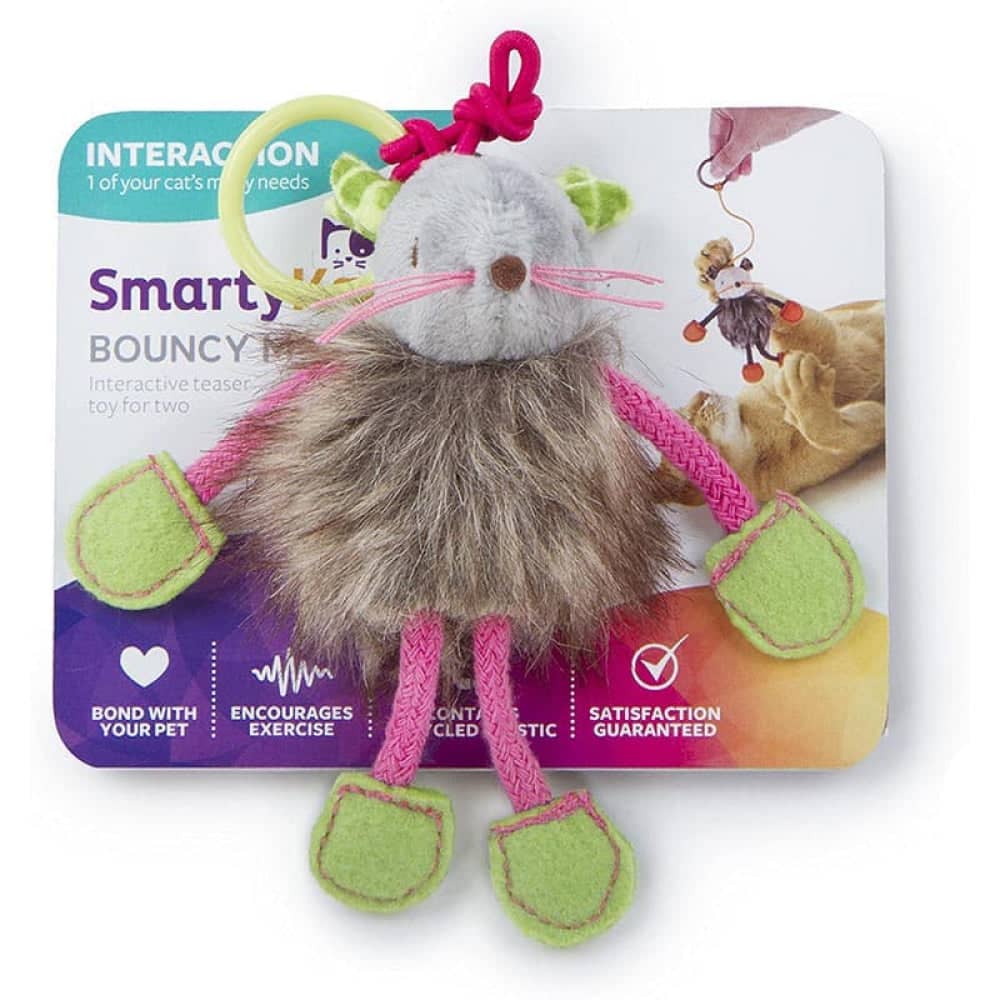 Smarty Kat Bouncy Mouse Interactive Teaser Toy for Cats