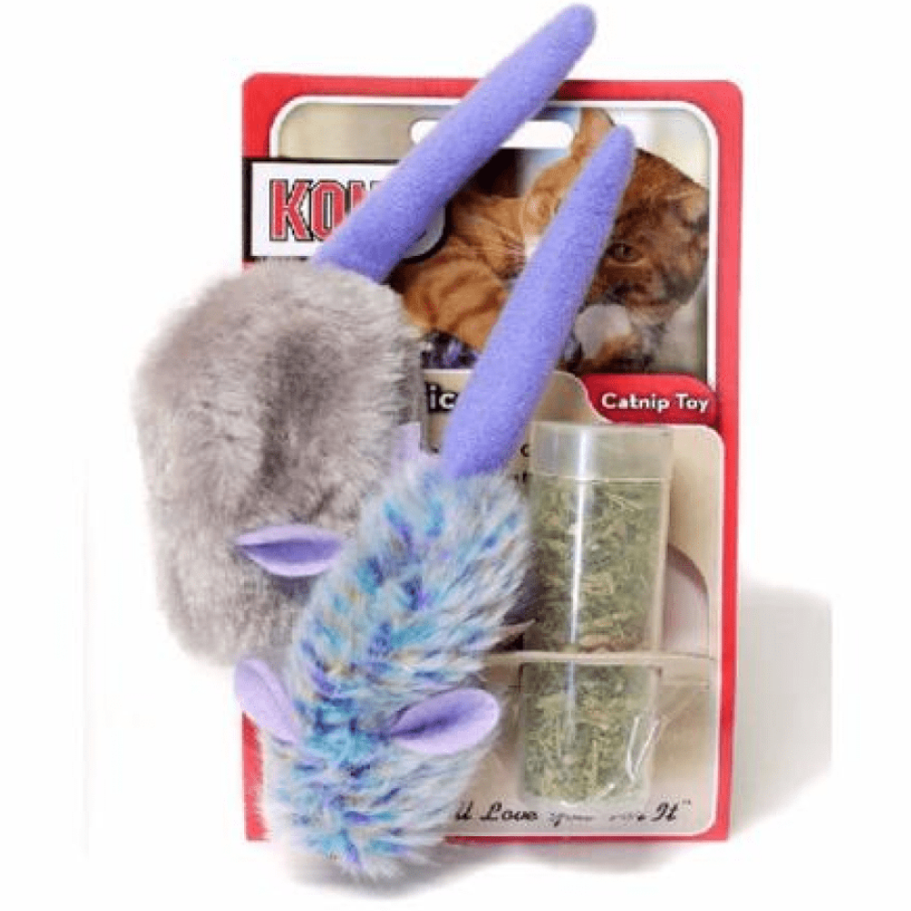 Kong Refillable Mouse Catnip Toy - Pack Of 2