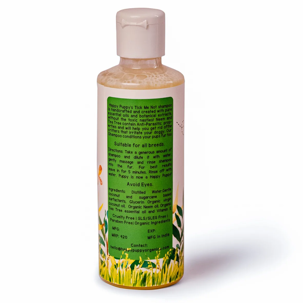 Happy Puppy Organic Tick Me Not Shampoo - Neem