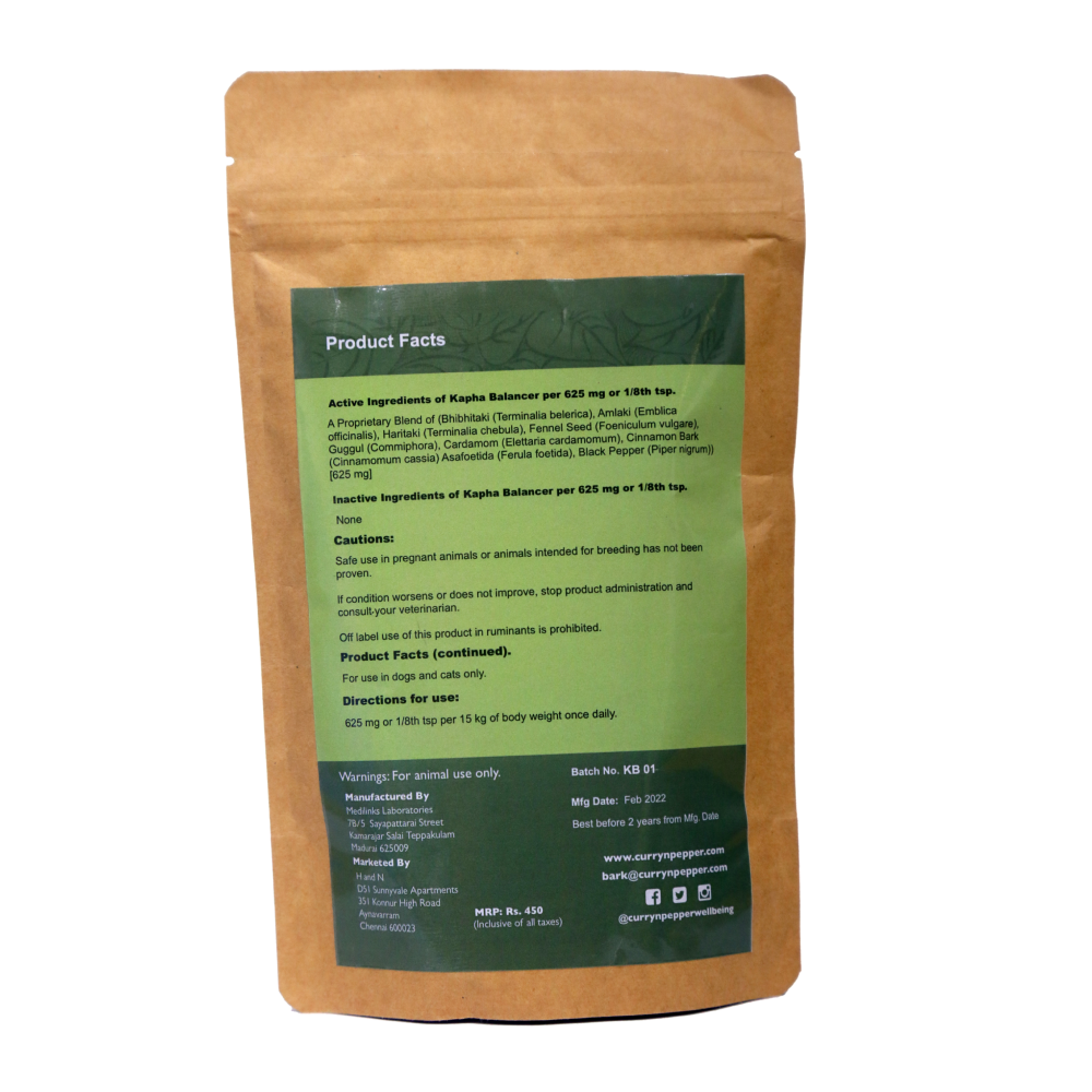 Curry N Pepper KAPHA Balancer: Immunity Booster for Dogs and Cats