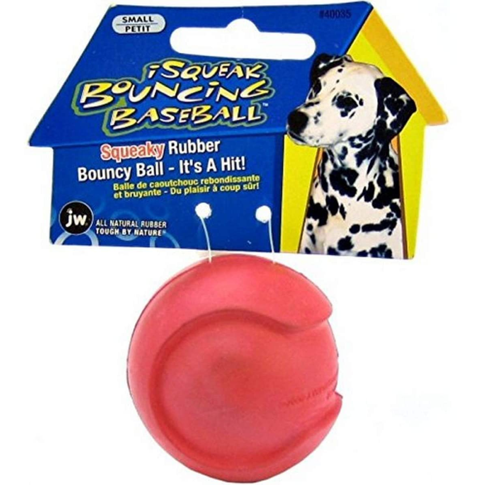 Petmate JW iSqueak Bouncin Baseball Toy for Dogs (Assorted Colors)
