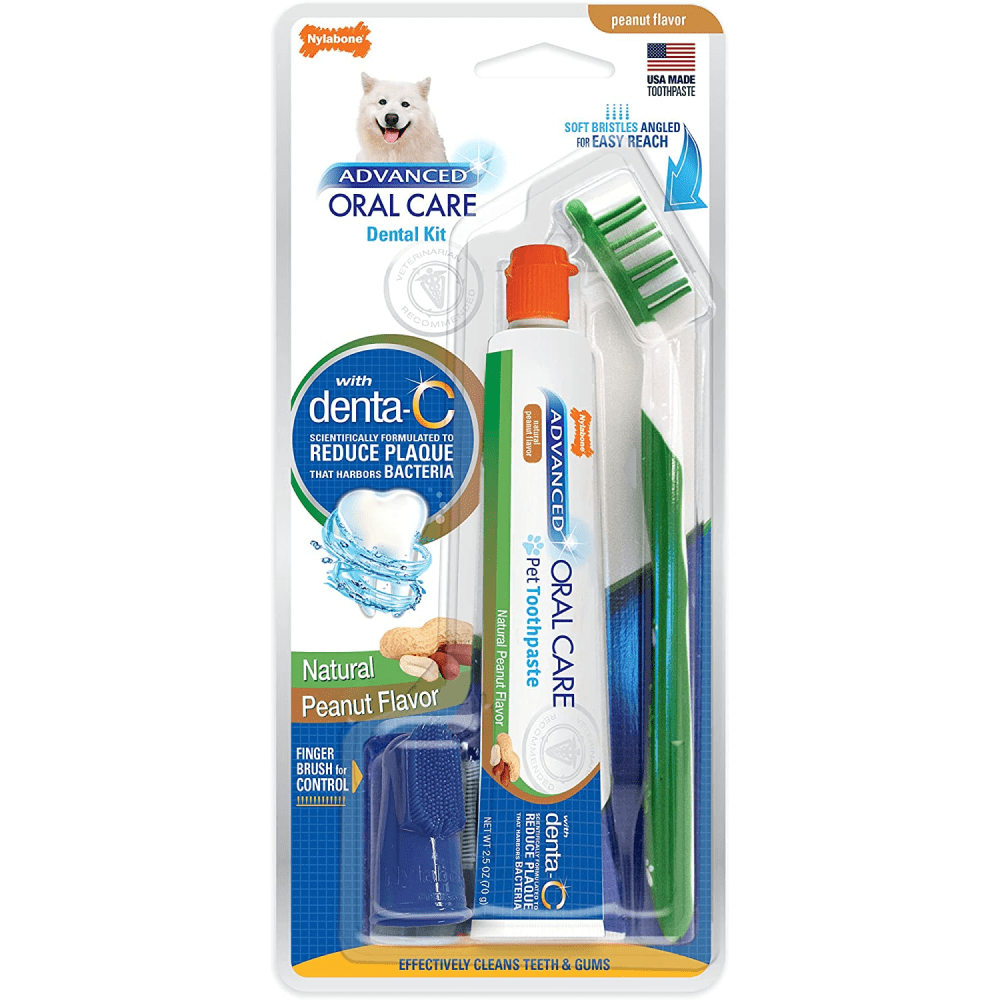 Nylabone Advanced Oral Natural Care Dog Dental Kit