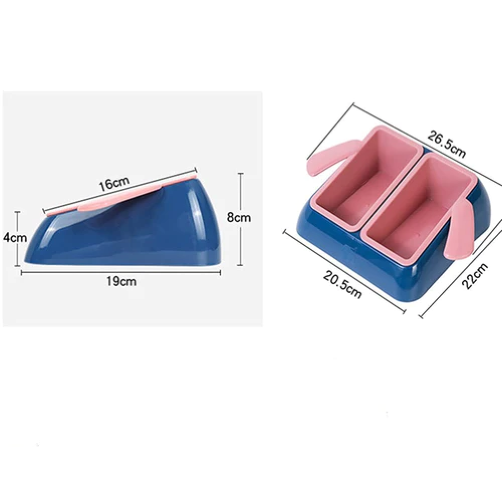 Emily Pets Rubber Base Multifunction Double Bowl For Pets