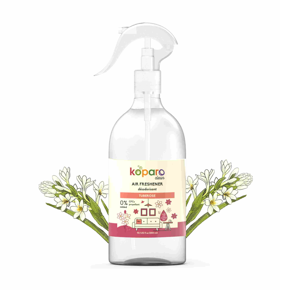 Koparo Clean Natural Air Freshener Tuberose/Rajnigandha Fragrance (Pet Safe)