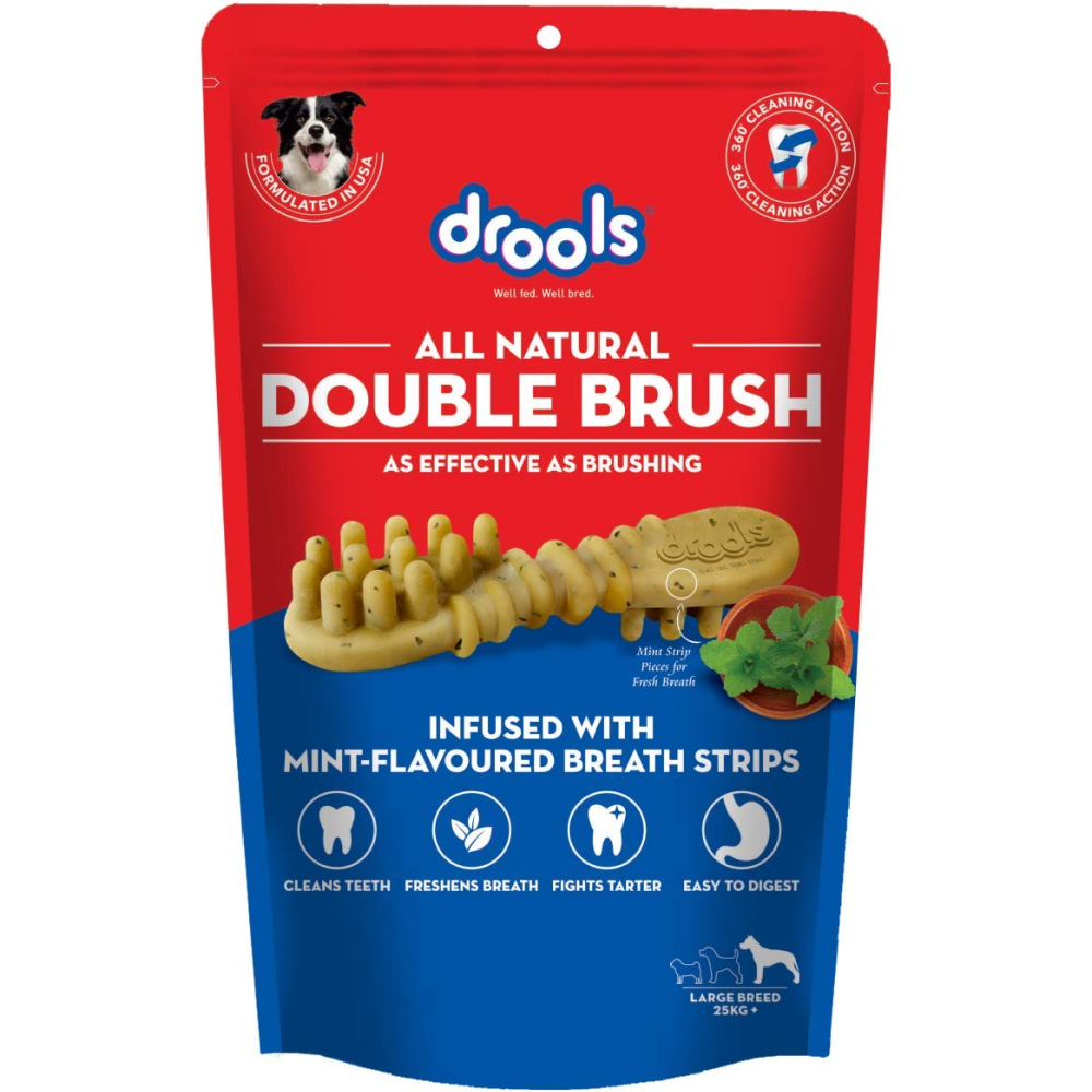 Drools Double Brush Dental Treat for Large Breed Dogs