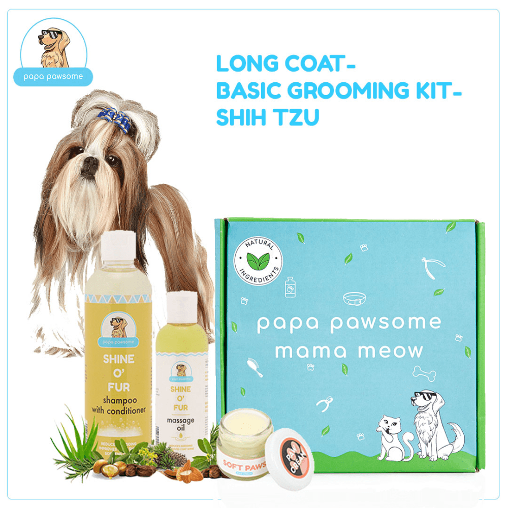Papa Pawsome Long/Drop Coat Basic Grooming Kit (Shih Tzu)