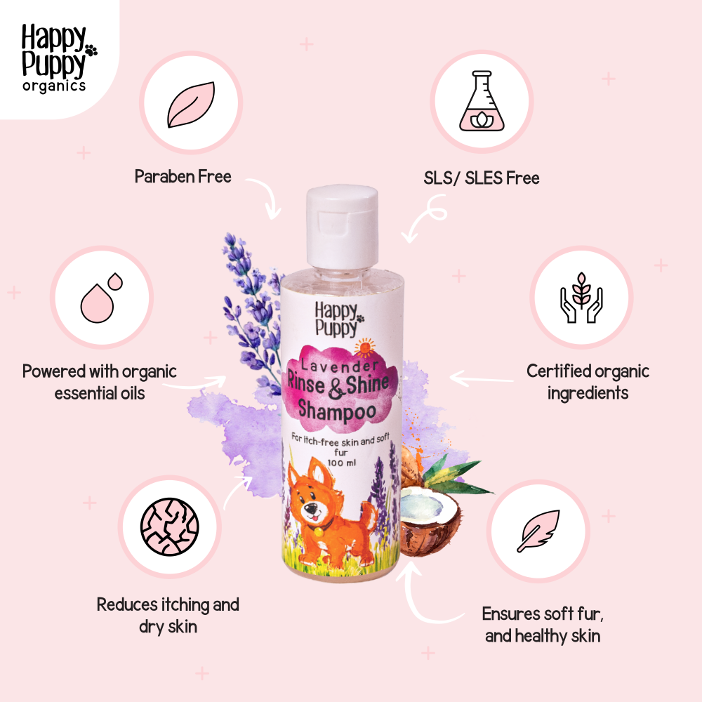 Happy Puppy Organic Rinse and Shine Shampoo - Lavender