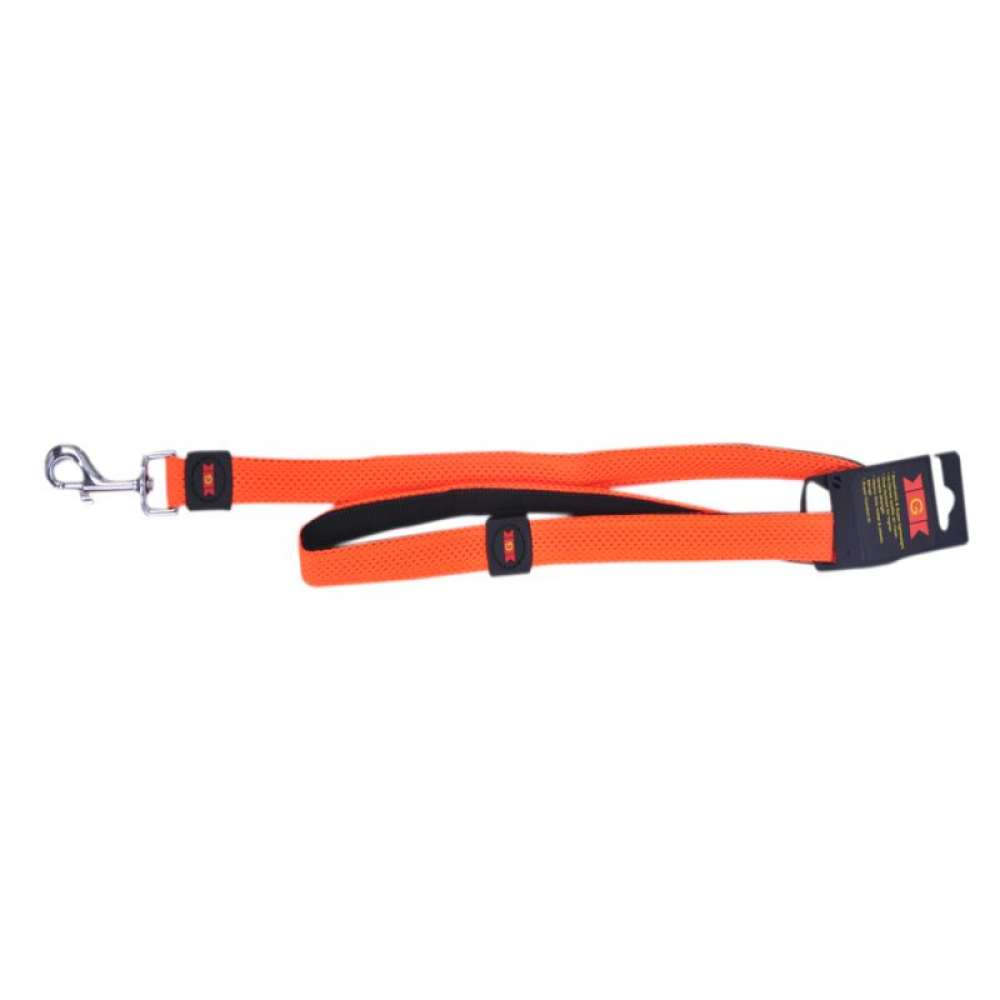 Glenand Nylon Mesh Leash for Dogs (Orange)