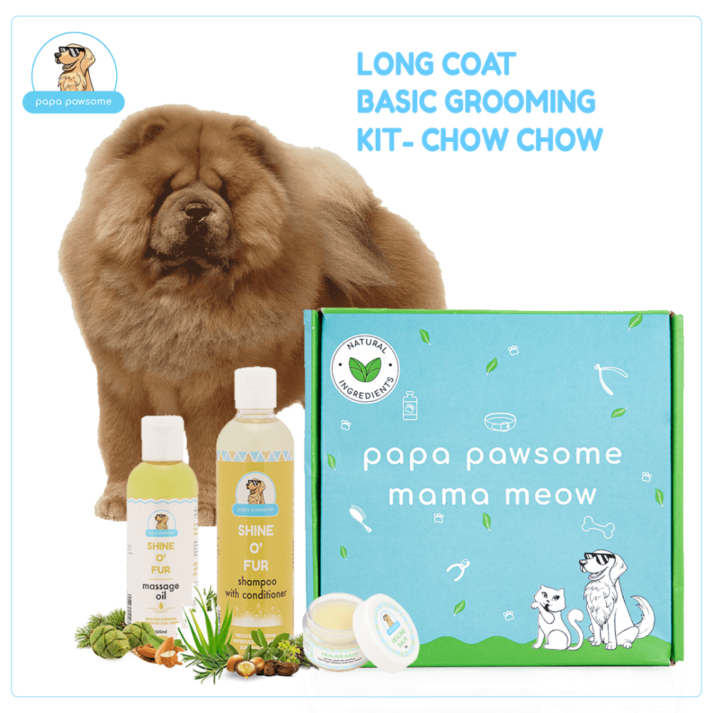 Papa Pawsome Long/Drop Coat Basic Grooming Kit (Chow Chow)