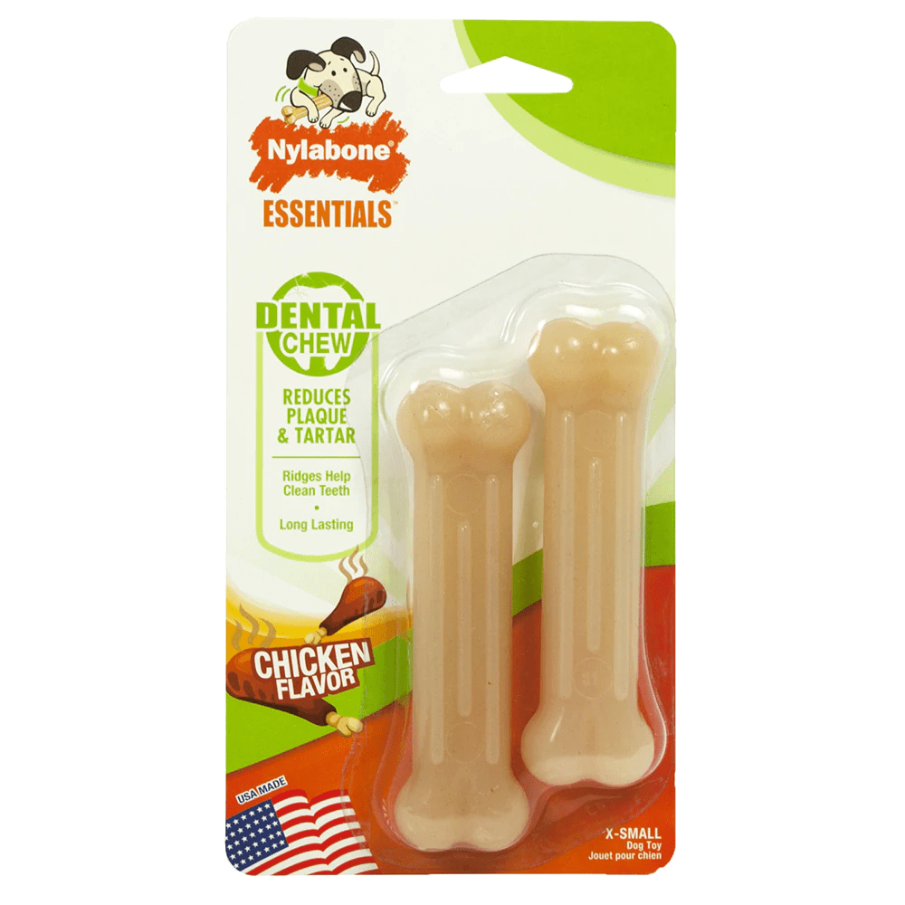 Nylabone Daily Dental Durable Chew Twin Pack