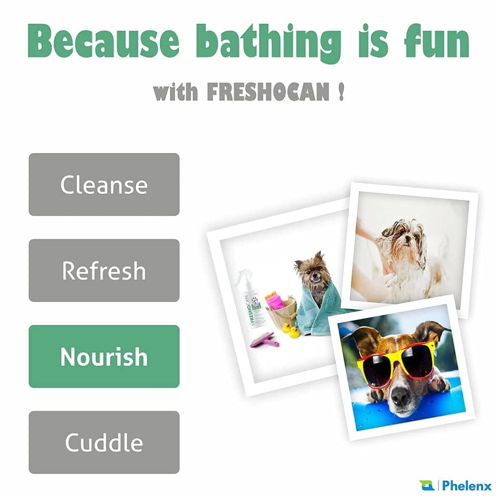 Phelenx Freshocan 4 in 1 Dry Bath Mousse for Dogs