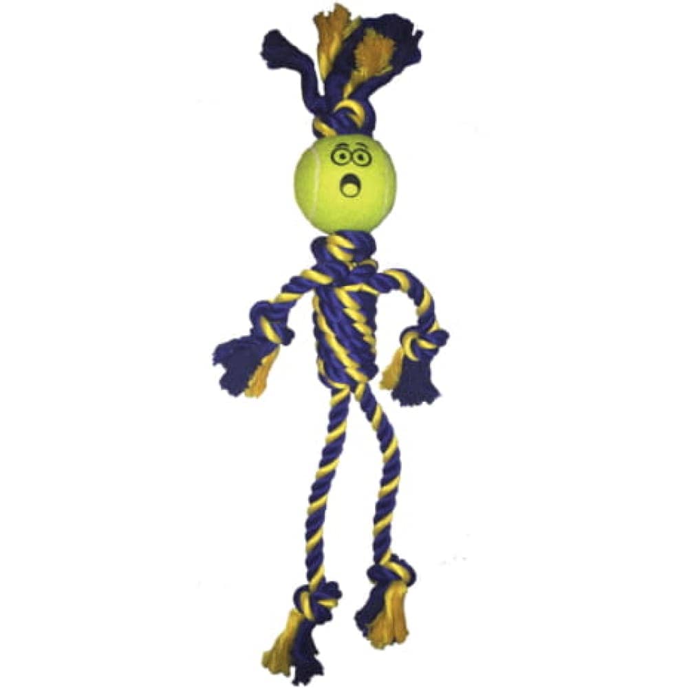 Petsport Braided Rope Rasta Man with Tennis Ball
